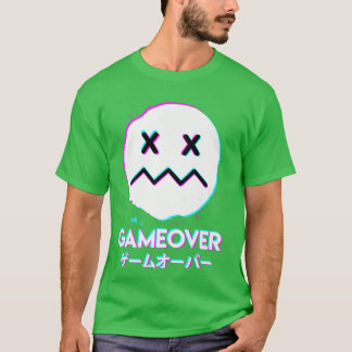 Gameover Acid Smile Techno Music Japan design T-shirt