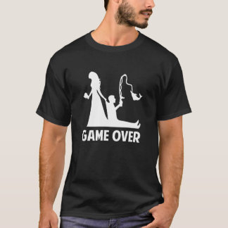 Gameover Bruid Bruidegom Trouwen Ongehuwde Man Vri T-shirt