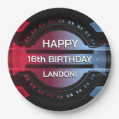 Gamer 16th Happy Birthday Paper Bord (Voorkant)