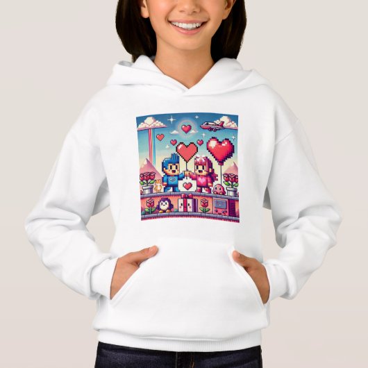 Gamer 8 bits Saint-Valentin (Devant)