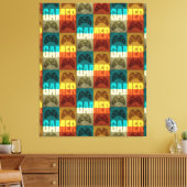 GAMER ANTIEKE VIDEOSPELCONTROLLER CANVAS AFDRUK (Insitu (Woonkamer))