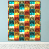 GAMER ANTIEKE VIDEOSPELCONTROLLER CANVAS AFDRUK (Insitu (Houten vloer))