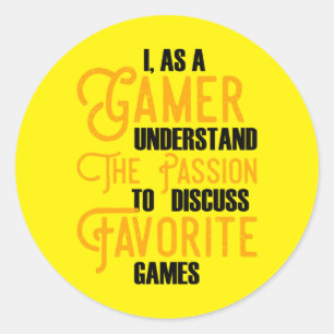 Gamer Art A Gamer begrijpt de passie Ronde Sticker