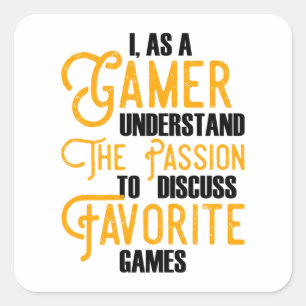 Gamer Art A Gamer begrijpt de passie Vierkante Sticker