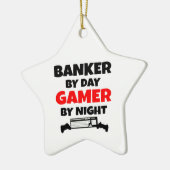 Gamer Banker Keramisch Ornament (Links)