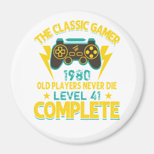 Gamer Birthday Cadeau Aangepast jaar en leeftijd Magneet