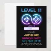 Gamer  Birthday Invitation (Devant / Derrière)