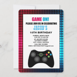 Gamer Birthday-uitnodiging Kaart