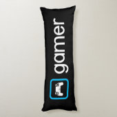 Gamer (blauw) lichaamskussen (Achterkant (Verticaal))