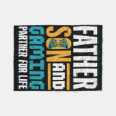 Gamer Bond – Father And Son Game Together  Fleece Deken (Voorkant (Horizontaal))