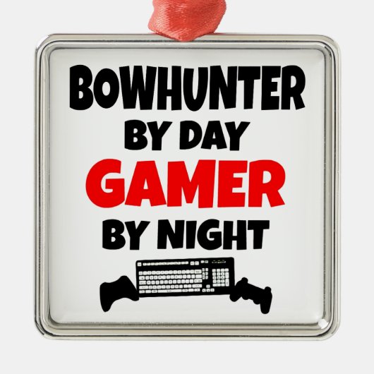 Gamer Bowhunter Metalen Ornament (Voorkant)