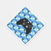 Gamer Boy Blue Pixels Birthday Servet (Hoek)
