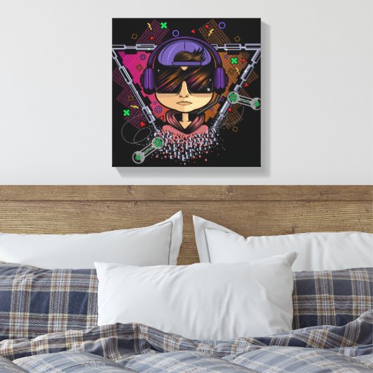 Gamer Boy Canvas Afdruk (Insitu (Slaapkamer))