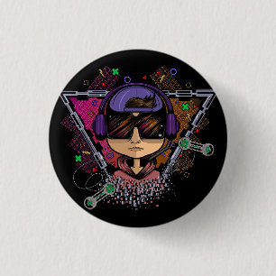 Gamer Boy Ronde Button 3,2 Cm