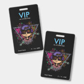 Gamer Boy VIP Access Pass Badge (Voor- en achterkant)