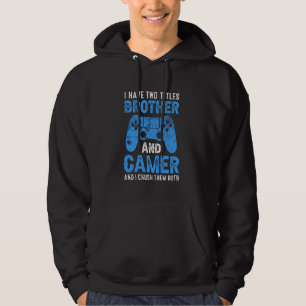 Gamer Brother voor Teen Boys Funny Gaming Son Hoodie