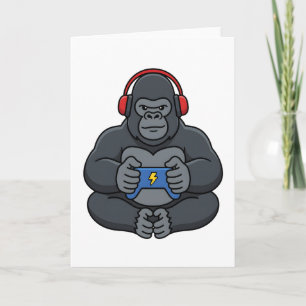 Gamer Bruh Gorilla Videogames Cadeau voor Jongens Kaart