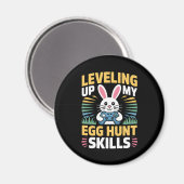 Gamer Bunny Easter Egg Hunt Level Up Magnet (Recto/Verso)
