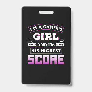 Gamer Cadeau Ik Ben Een Gamer Meisje Badge