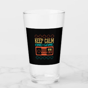 Gamer Cadeaus houden kalm en spel Glas