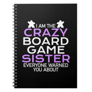Gamer Cadeaus Ik ben de Crazy Board Gamer Sister Notitieboek