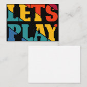 Gamer Cadeaus | Lets Play Funny Gamer Visitekaartje (Voorkant / Achterkant)