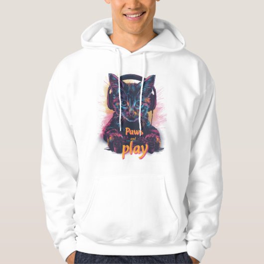 Gamer CAT-niveau omhoog Hoodie (Voorkant)