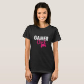 Gamer Chick Controller Motief Hoodie Speler Comput T-shirt (Voorkant volledig)