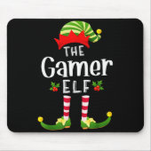 Gamer Christmas Elf Matching Pajama X-mas Party Muismat (Voorkant)