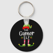 Gamer Christmas Elf Matching Pajama X-mas Party Sleutelhanger (Voorkant)