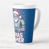 Gamer Christmas Gifts Cyber Santa Robot Xmas Gamer Latte Mok (Rechterhoek)
