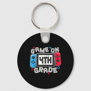 Gamer Ck naar school Grappig spel op 4e klas kinde Sleutelhanger