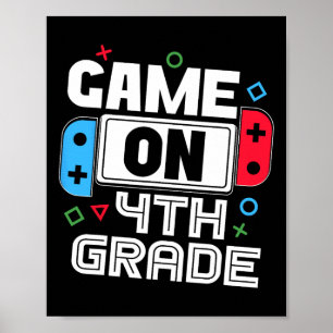 Gamer Ck naar school grappig spel voor kinderen va Poster
