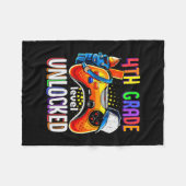 Gamer Ck To School Gamepad 4th Fourth Grade Level  Fleece Deken (Voorkant (Horizontaal))
