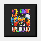 Gamer Ck To School Gamepad 4th Fourth Grade Level Magneet (Voorkant)