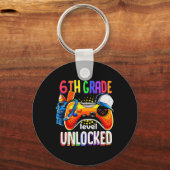 Gamer Ck To School Gamepad Sixth 6th Grade Level U Sleutelhanger (Voorkant)