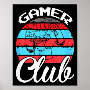 Gamer Club Grappige Gaming Citaten Cadeau Voor Spe Poster