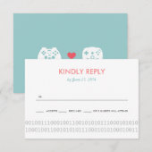 Gamer Controller Love Wedding RSVP Kaartje (Voorkant / Achterkant)