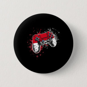 Gamer Controller Met Monaco Vlag Ronde Button 5,7 Cm
