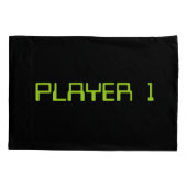 Gamer Couple.  Speler 1 Kussensloop (Achterkant-Links)