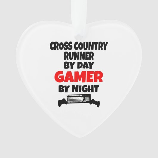 Gamer Cross Country Runner Ornament (voorkant)