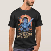 Gamer dad tshirt Dad by Day Raid Leader by Night (Voorkant)