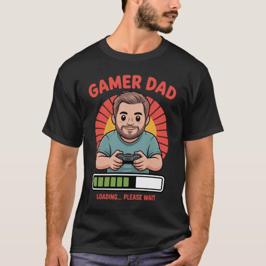 Gamer Dad tshirt for video game lovers and fathers (Devant)