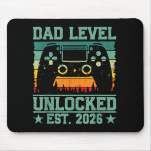 Gamer Daddy Dad Level Ontgrendeld Est 2026 Grappig Muismat