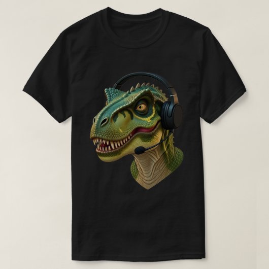 Gamer Dinosaur T-shirt (Design voorkant)