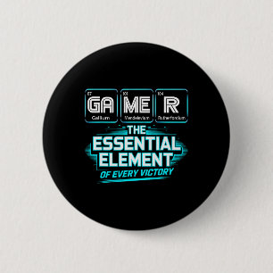 Gamer Element Periodiek Systeem Chemie Wetenschap Ronde Button 5,7 Cm
