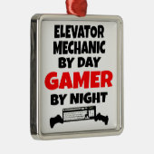 Gamer Elevator Mechanic Metalen Ornament (Rechts)