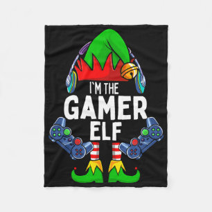 Gamer Elf bijpassende gezins Kerstmis Fleece Deken
