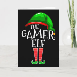 Gamer Elf Familie Matching Groep Kerstcadeau Vid Kaart