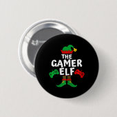 Gamer Elf Family Matching Shirten kerstcadeaus V Ronde Button 5,7 Cm (Voorkant /achterkant)